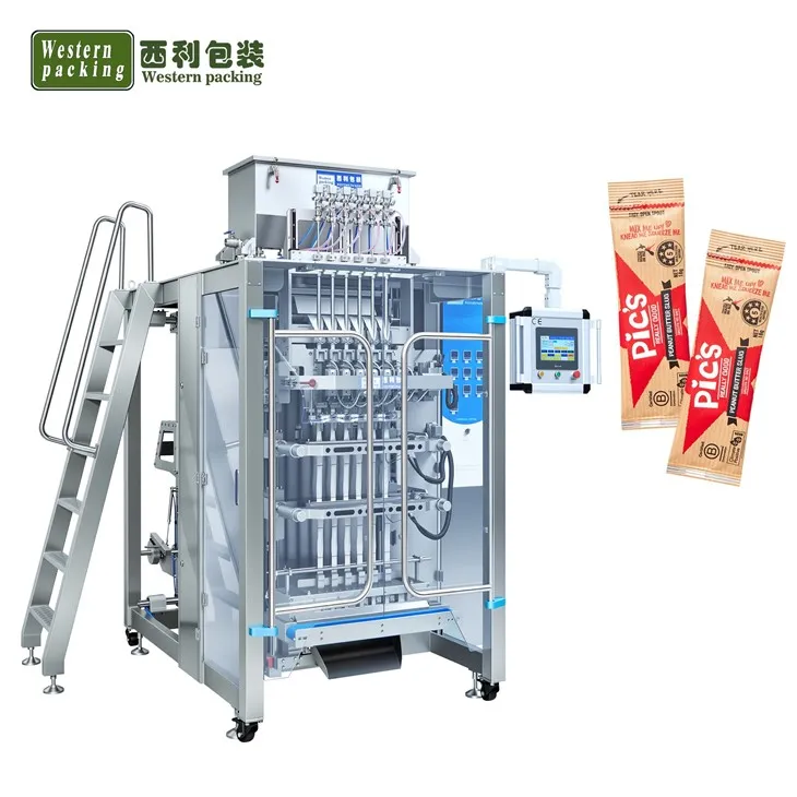 Multi Track fòm iregilye sache likid anbalaj machin